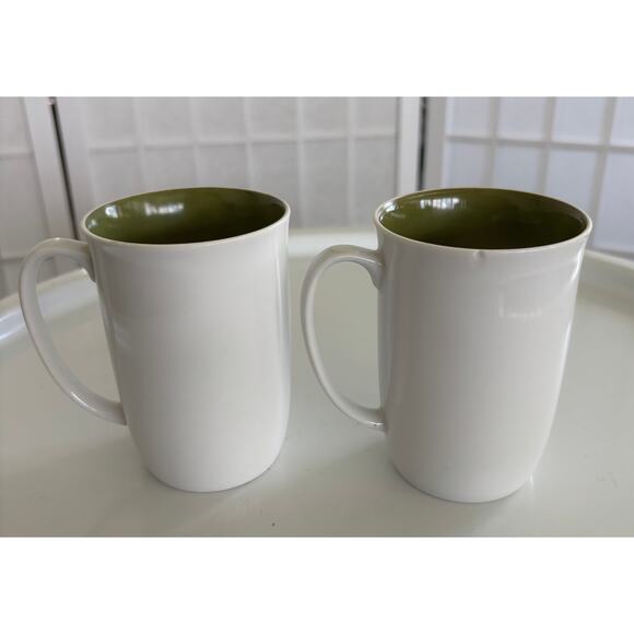 Fitz & Floyd Wild Birds Neiman Marcus Mugs Yellow Finch and Robin Set of 2 FLAWS - Picture 2 of 10